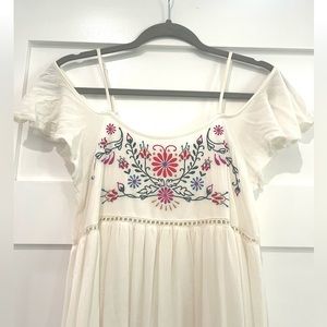 White embroidered summer dress